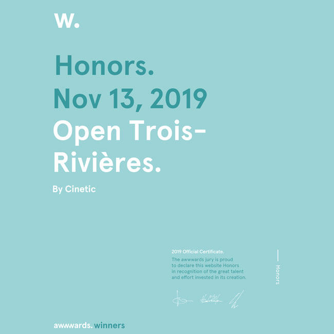 Awwwards Open Trois-Rivières