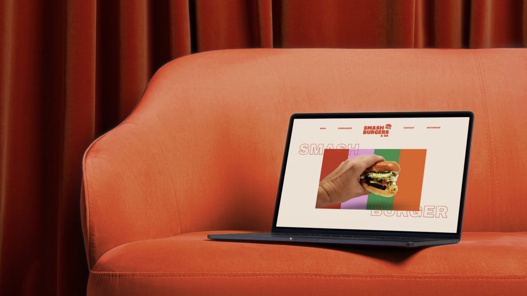 Macbook_SB-1 Visuel site web Smash Burger sur ordinateur