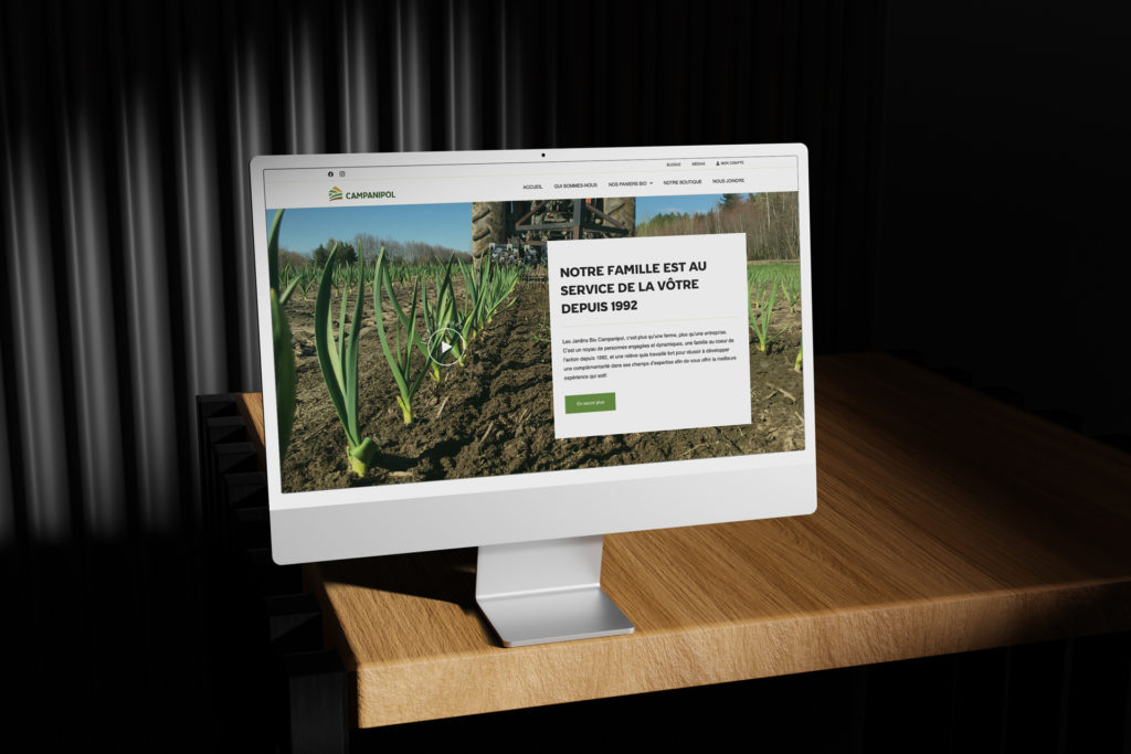 Visuel site web Campanipol sur ordinateur